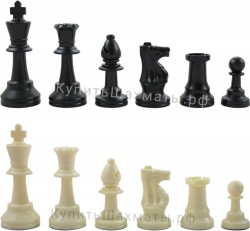 Фигуры пластиковые шахматные с утяжелителем